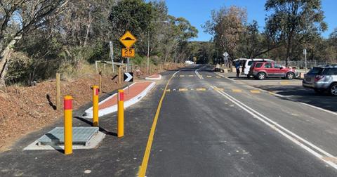 Road and parking at Peninsula Recreation and Active Lifestyle Precinct