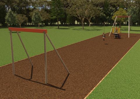 A concept design of the flying fox to be installed at Bushlands Avenue in Springfield.