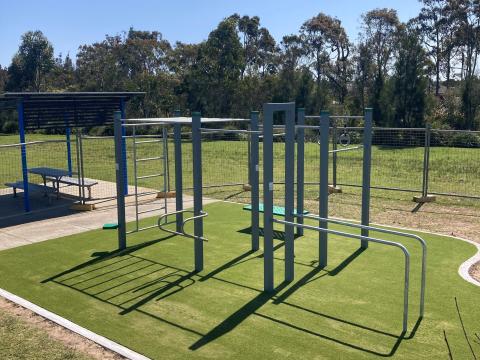 Fitness equipment at Isaac Park