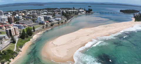 aerial view of The Entrance channel 